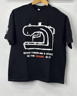 THE MAKER- BLACK OVERSIZED TEE